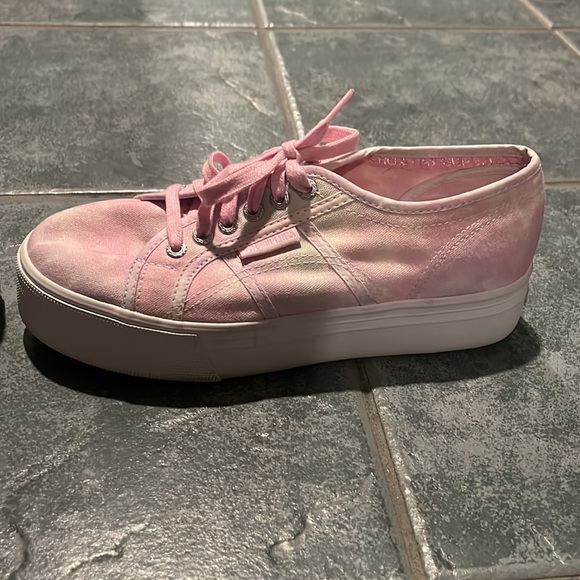 Superga New Pink Tie Dye Platform Canvas Sneakers Women’s Size 8.5 - Picture 3 of 9